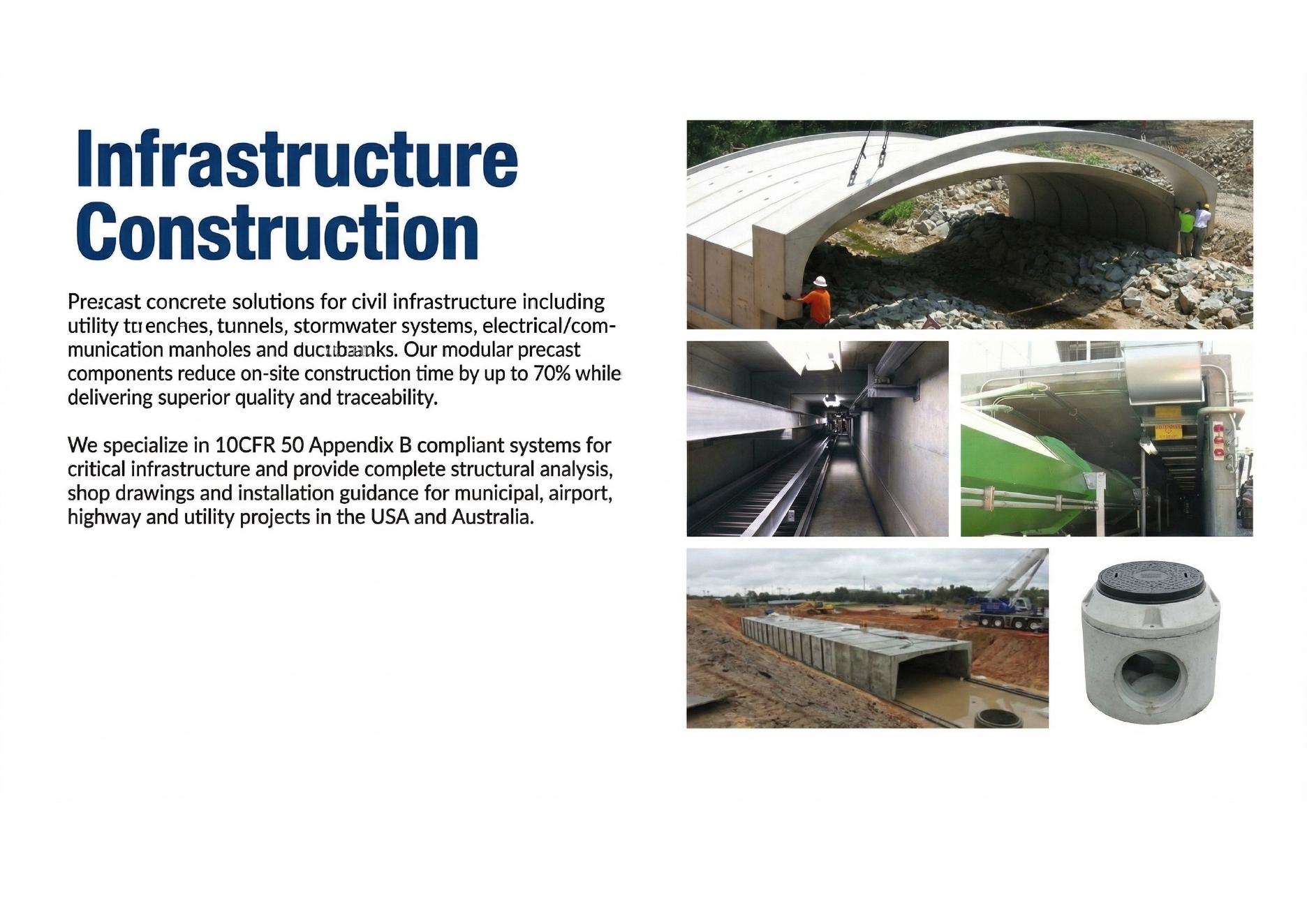 Infrastructure construction solutions